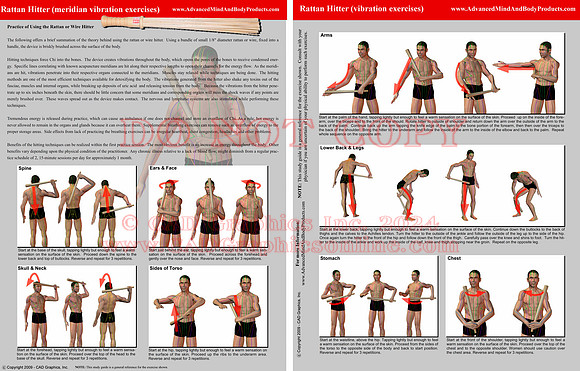 Rattan hitter (healing broom) Meridian Exercises